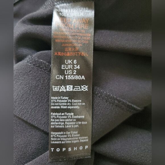 Topshop Twist Bow Sheath Dress - size 2 in Black - Picture 13 of 13